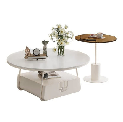 Round Coffee Table, Two Compact Tables in Distinctive Design, for Living room.