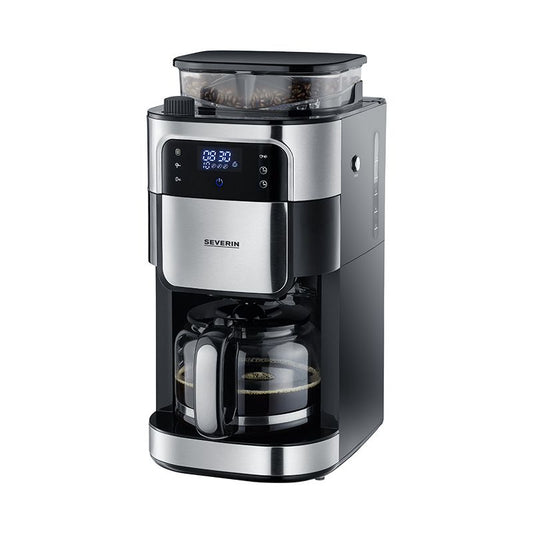 SEVERIN Coffee Maker Machine, Stainless steel Coffee Grinder for 10 Cups.