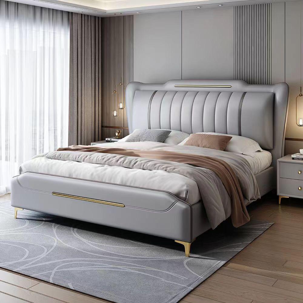 gray bed