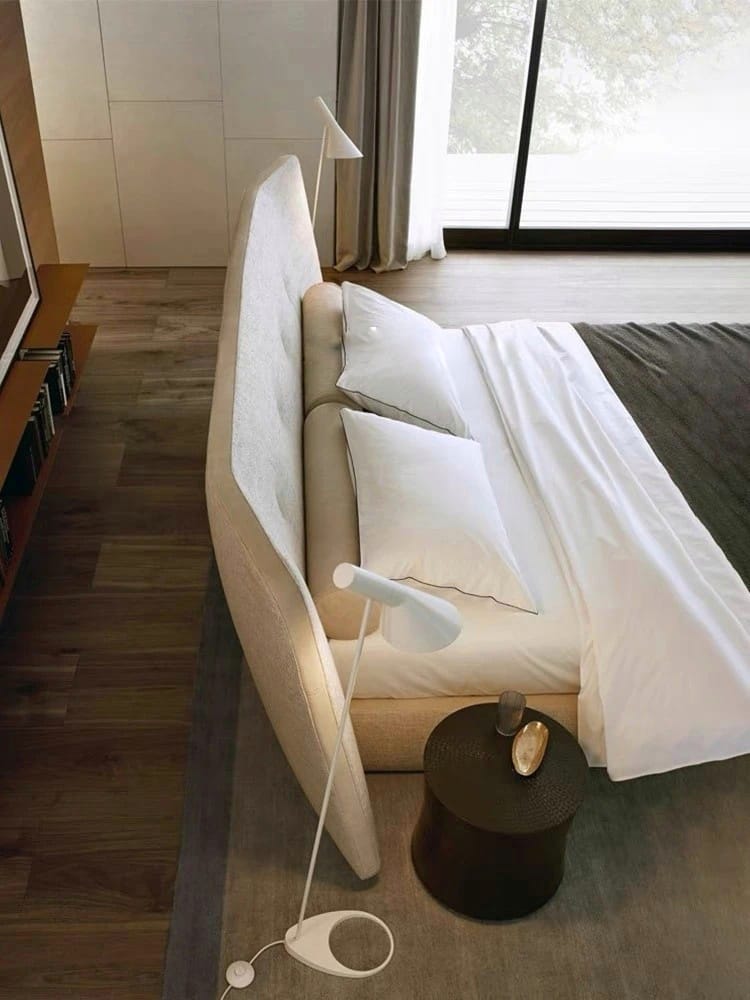 modern queeb upholstered bed