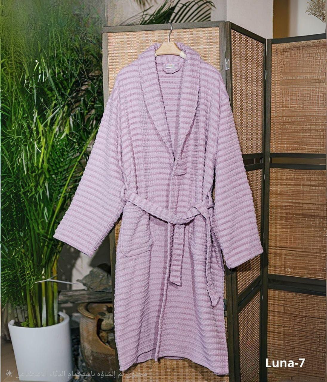 100% Cotton Breathable Bathrobe.