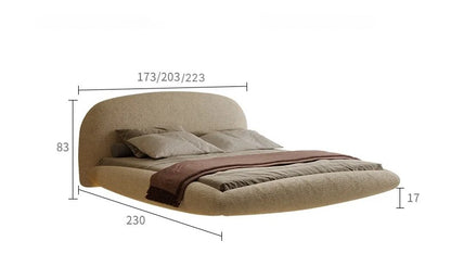 Floating Lighting Upholstered Bed Frame.