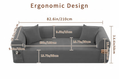 Cozy Sofa Couch with Side Pockets.