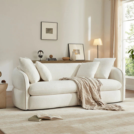 Nova Trio Upholstered 3 Seater Curved Sofa.
