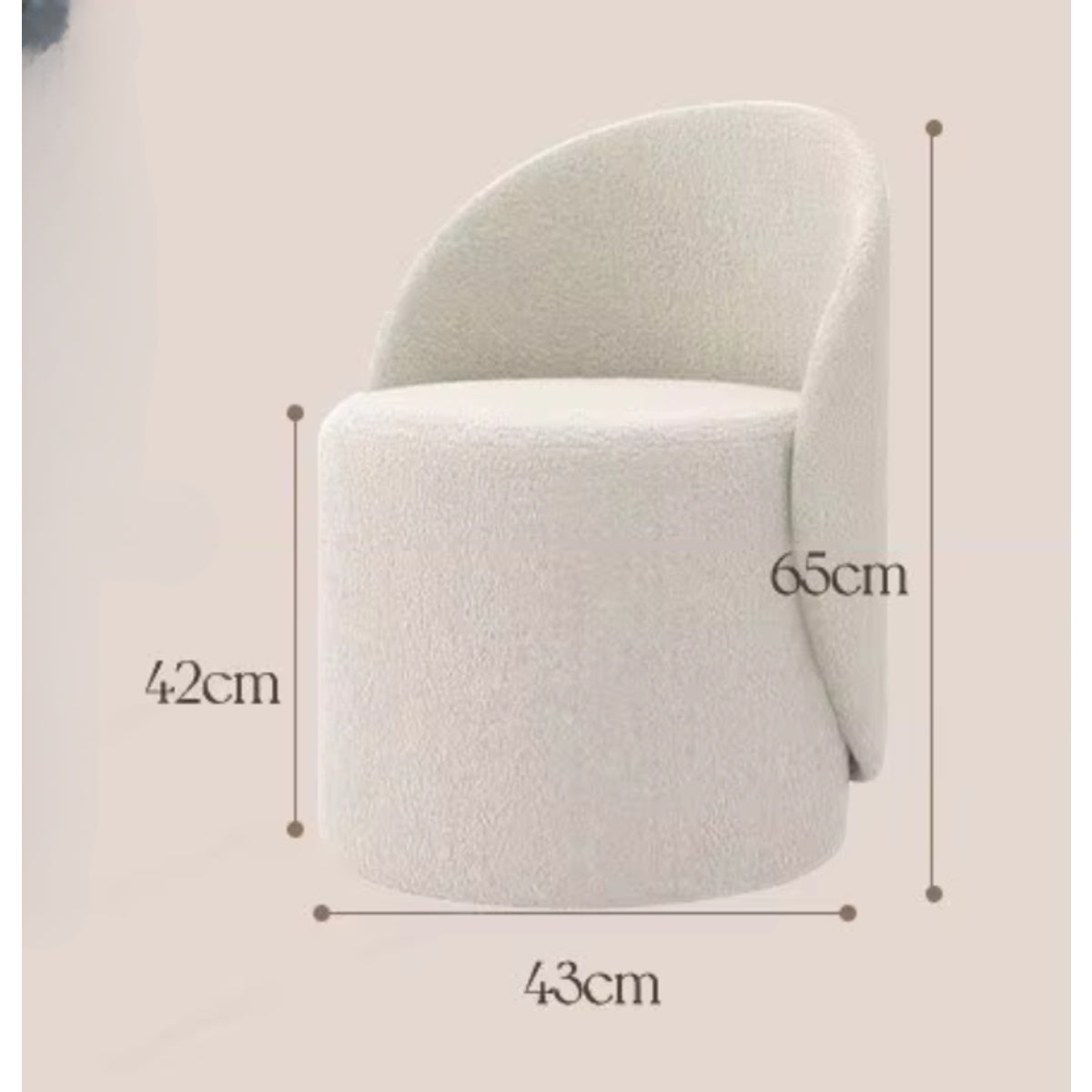 Modern dressing table set with irregular LED mirror, side cabinet, and matching upholstered stool for elegant bedrooms.