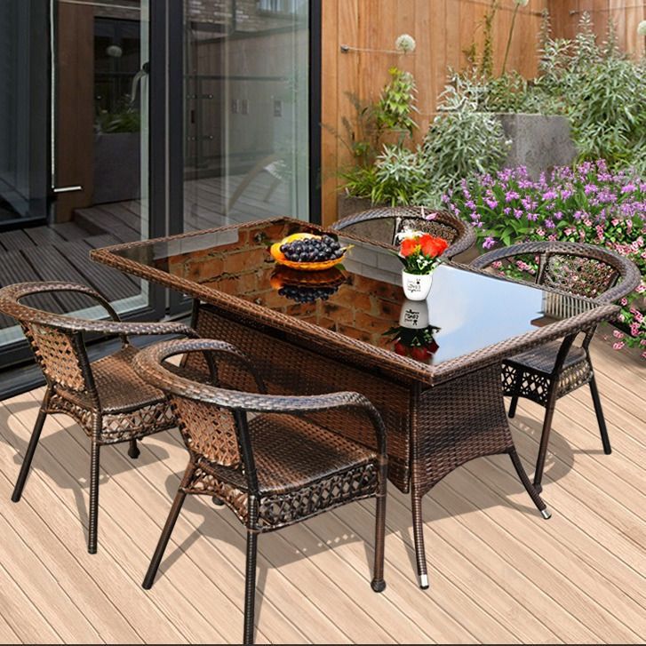 outdoor table with chairs