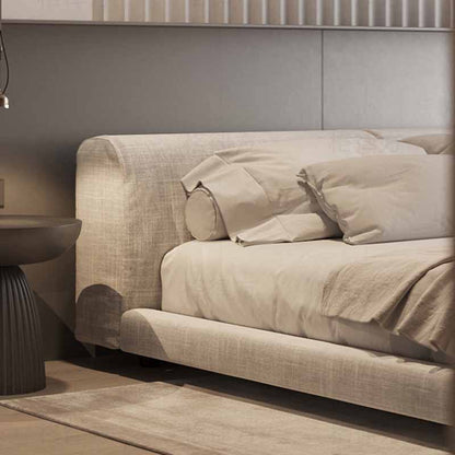 Platform upholstered king bed