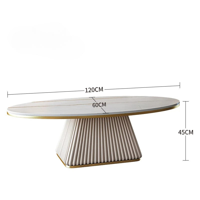 Sleek Simple Oval Shape Coffee Table 120cm.