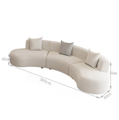 4 seater rounded sofa