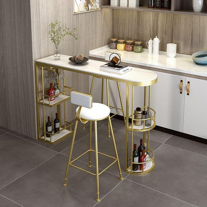 bar table with two chairs