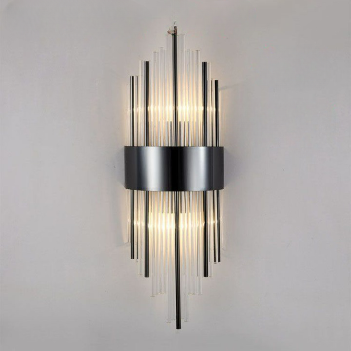 Wall Lamp LED Bulb Light, Spotlight, Distinctive Wall Sconces, Titanium Crystal Light, 65H*17W.