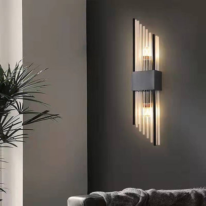 Wall Lamp, Attractive Wall Sconces Decoration, Titanium Crystal Light. 64H*17W.