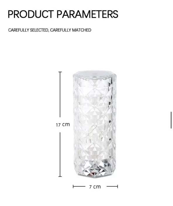 crystal LED table lamp