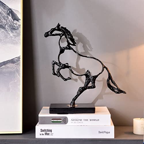 Metal Modern Handmade Resin Horse Statue for Home Wall Shelf Living Room Decoration