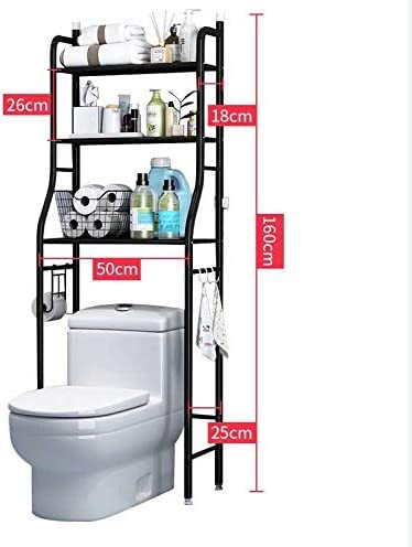 Metal Toilet Cabinet Shelving for Kitchen, Bathroom. Space Saver Shelf Organizer Holder.