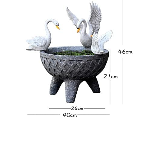 Art Decoration Ornamental Goose Flower, Rattan Effect, Garden Patio Décor.