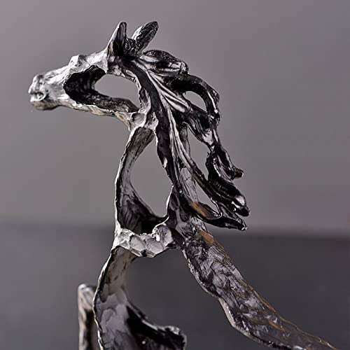 Metal Modern Handmade Resin Horse Statue for Home Wall Shelf Living Room Decoration