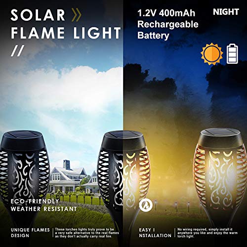 LED Waterproof Solar Light Flickering Flame Solar Torch Light Garden Lamp Outdoor Landscape Decoration Garden Lawn Light.