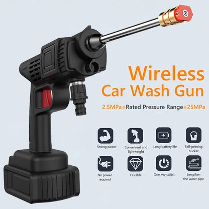 High Pressure Cordless Portable Cleaner Set for Washing Cars, Car Cleaning Device With Foam Generator Nozzle Water Pump.