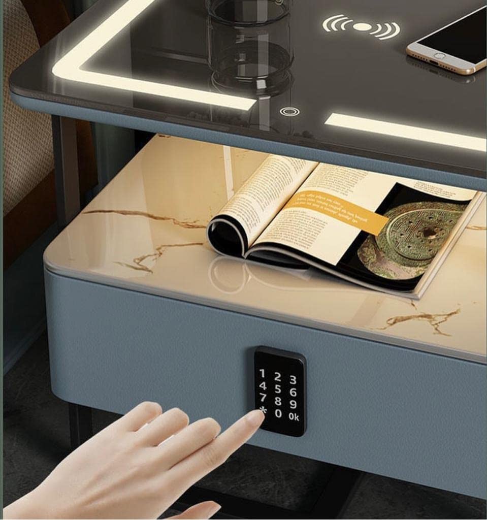 bedside table with digital lock