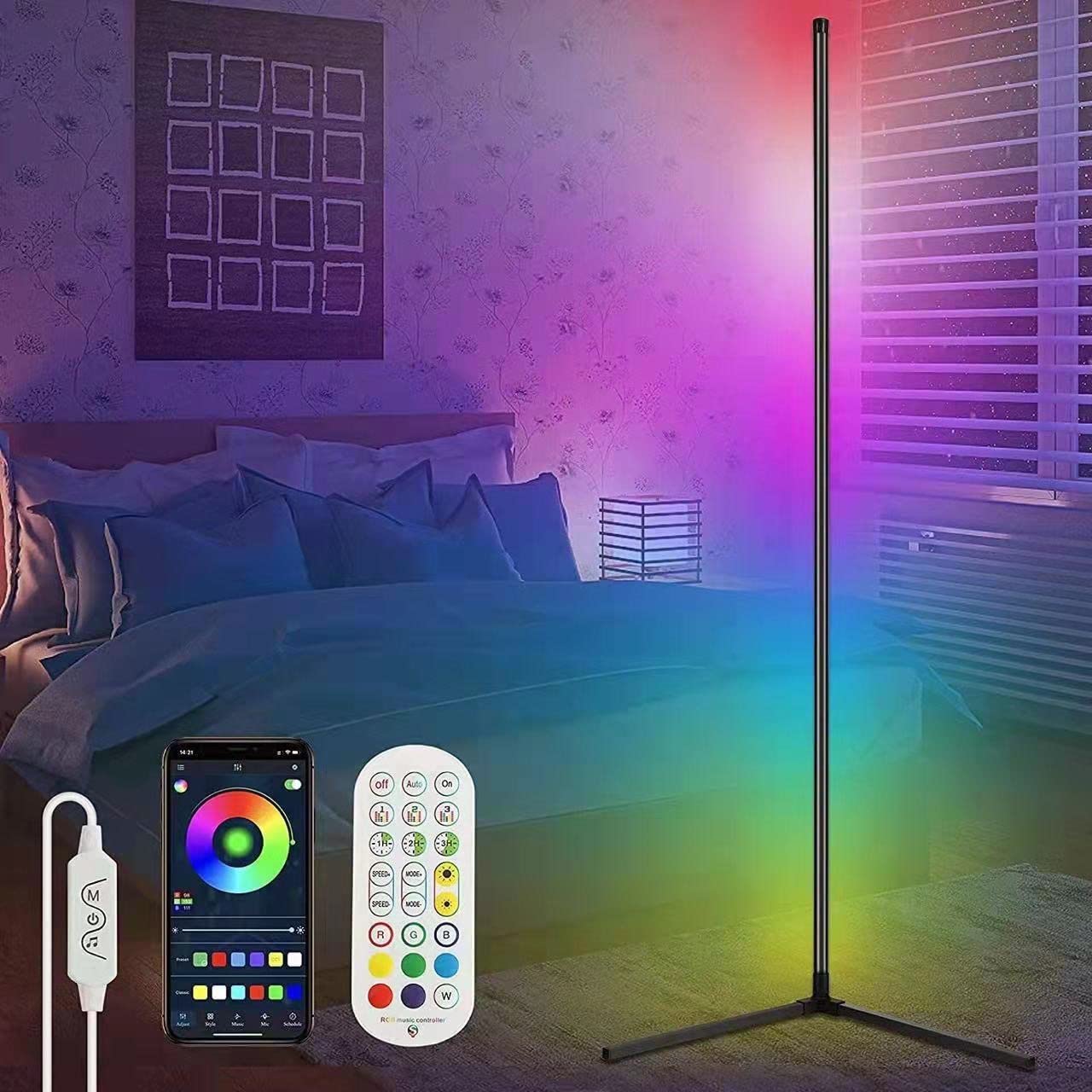 LED corner floor lamp