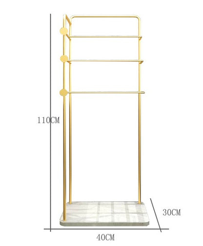 Multifunctional Metal Clothes Holder with Basket, Laundry Holder, Practical & Durable, Divided into several racks.