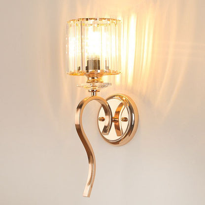 Wall Sconces, Attractive Wall Lamps Decoration, Gold Titanium Base and Modern Crystal Wall Light.