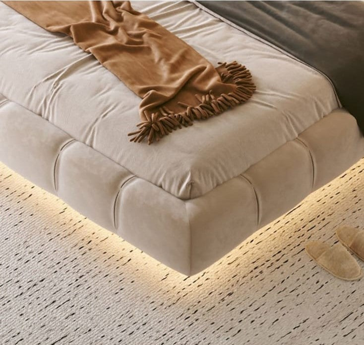 Elegant Classic Bed with LED Light