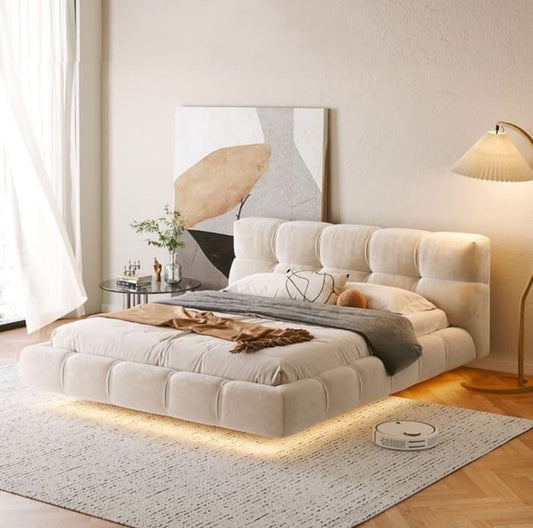 Elegant Classic Bed with LED Light