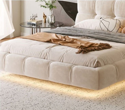 Elegant Classic Bed with LED Light