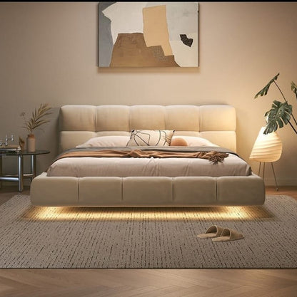 Elegant Classic Bed with LED Light