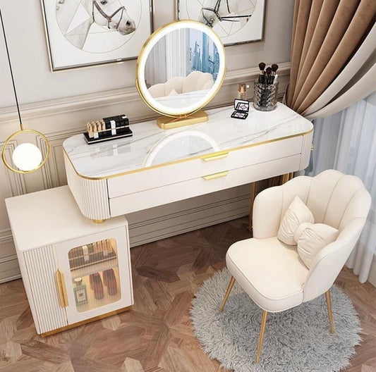 white dressing table