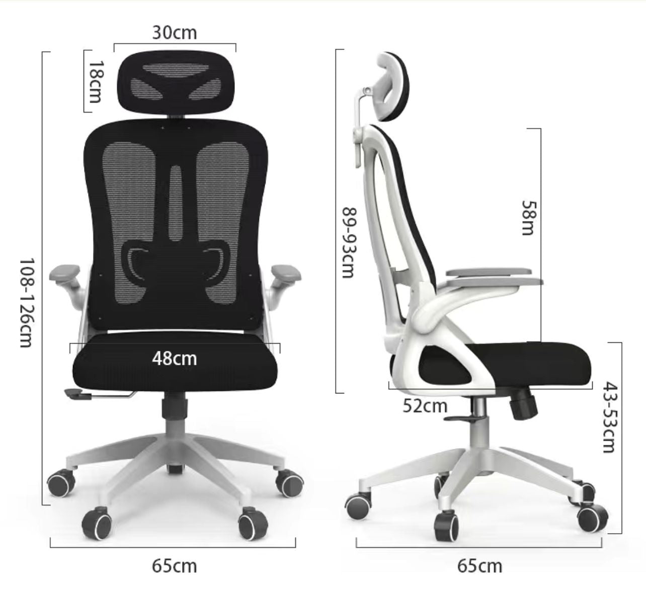 Ergonomic Office Chair, Computer Chair, Super Comfort Chair with Convenient Lifting Lumbar Pillow.