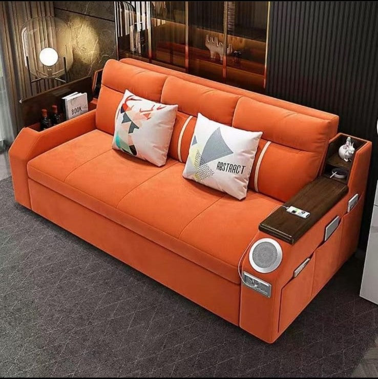 orange sofa