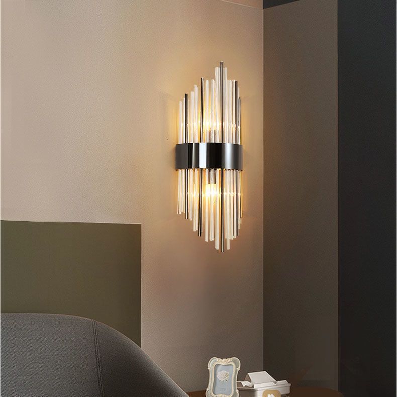 Wall Lamp LED Bulb Light, Spotlight, Distinctive Wall Sconces, Titanium Crystal Light, 65H*17W.