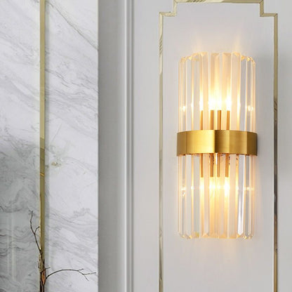 Wall Lamp, Attractive Wall Sconces Decoration, Titanium Crystal Light, 52H*17W.