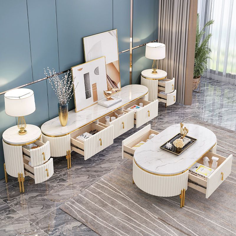 Light Luxury Slate Marble TV Cabinet Storage Table Unit, and Coffee Table for Living room, Lounge.