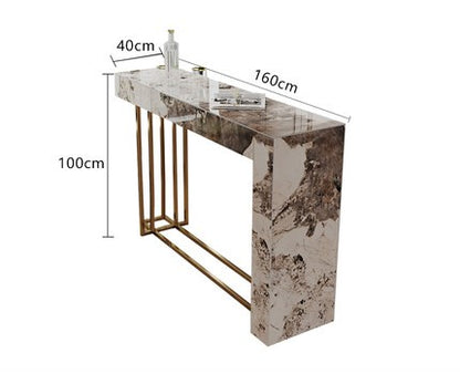 Light Luxury Bar Table with Two Chairs, Bar counter 160W cm,.