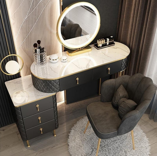 black dressing table