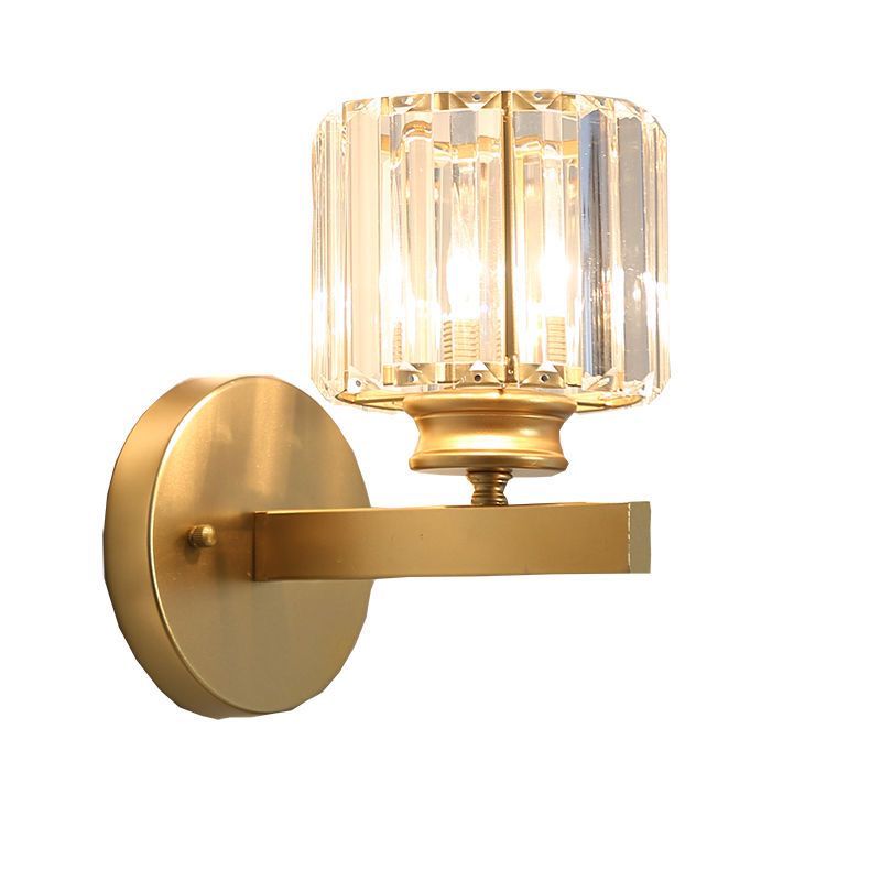 Wall Sconces, Attractive Wall Lamps Decoration, Gold Titanium Base and Modern Crystal Wall Light for Indoor, Living Room, Corridor, Bedroom, Entryway, Stair Lamp.