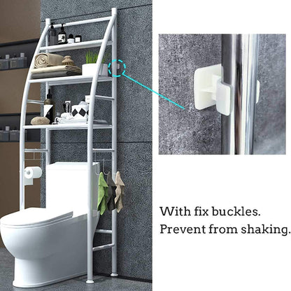 Metal Toilet Cabinet Shelving for Kitchen, Bathroom. Space Saver Shelf Organizer Holder.