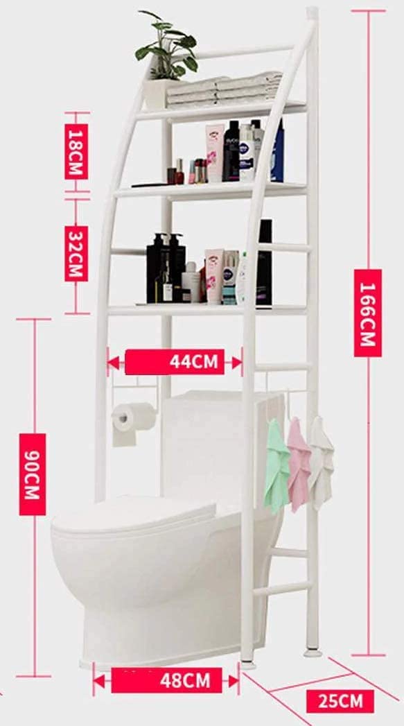 Metal Toilet Cabinet Shelving for Kitchen, Bathroom. Space Saver Shelf Organizer Holder.